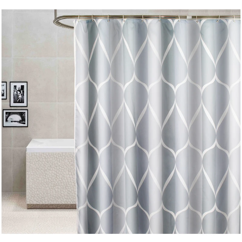 Waterproof Shower Curtain With 12 Hooks Geometric Printed Bath Curtains Water Drop Pattern Polyester Cloth Bathroom Accessories
Waterproof Shower Curtain With 12 Hooks Geometric Printed Bath Curtains Water Drop Pattern Polyester Cloth Bathroom Accessories