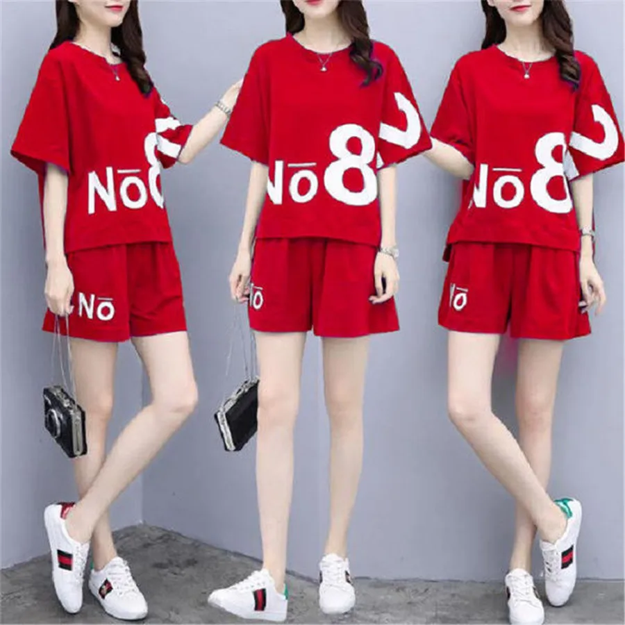 t Shirts and Shorts Two Piec Set Summer Women Short Sleeve O-Neck Casual 2 Piece Joggers Biker Shorts Outfit
t Shirts and Shorts Two Piec Set Summer Women Short Sleeve O-Neck Casual 2 Piece Joggers Biker Shorts Outfit