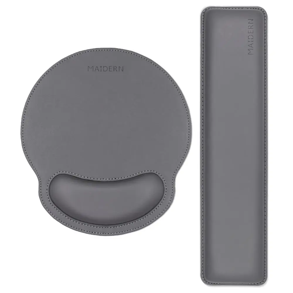 Ergonomic Leather Mouse Pad Wrist Support and Keyboard Wrist Rest Pad Set with Non-Slip Backing Memory Form-Filled, Easy-Typing
Ergonomic Leather Mouse Pad Wrist Support and Keyboard Wrist Rest Pad Set with Non-Slip Backing Memory Form-Filled, Easy-Typing
