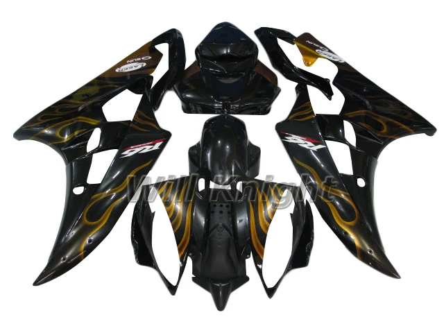 For Yahama YZF600 YZF R6 2006 2007 Injection Body Fairing Kits Black Gold Flame
For Yahama YZF600 YZF R6 2006 2007 Injection Body Fairing Kits Black Gold Flame