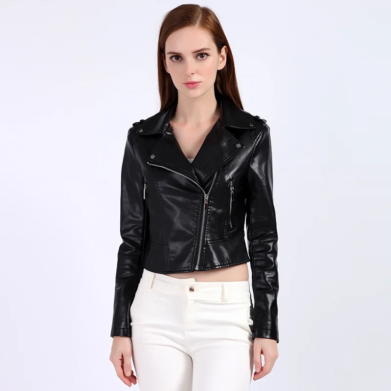 new locomotive wash women's leather jacket autumn Slim small coat classic versatile net red
new locomotive wash women's leather jacket autumn Slim small coat classic versatile net red