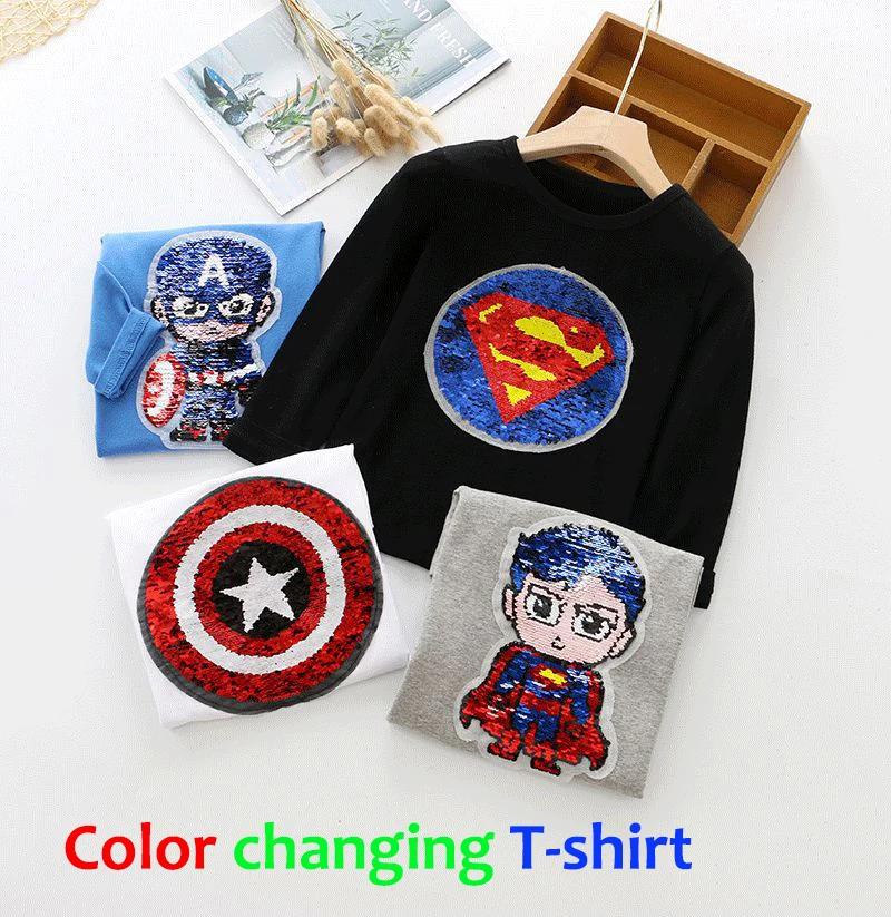 INS Popular Boys Color Changing Sequin Top Magic Reversible Long Sleeve Tops Kids Christmas T Shirt Cartoon Baby Boy Clothes
INS Popular Boys Color Changing Sequin Top Magic Reversible Long Sleeve Tops Kids Christmas T Shirt Cartoon Baby Boy Clothes