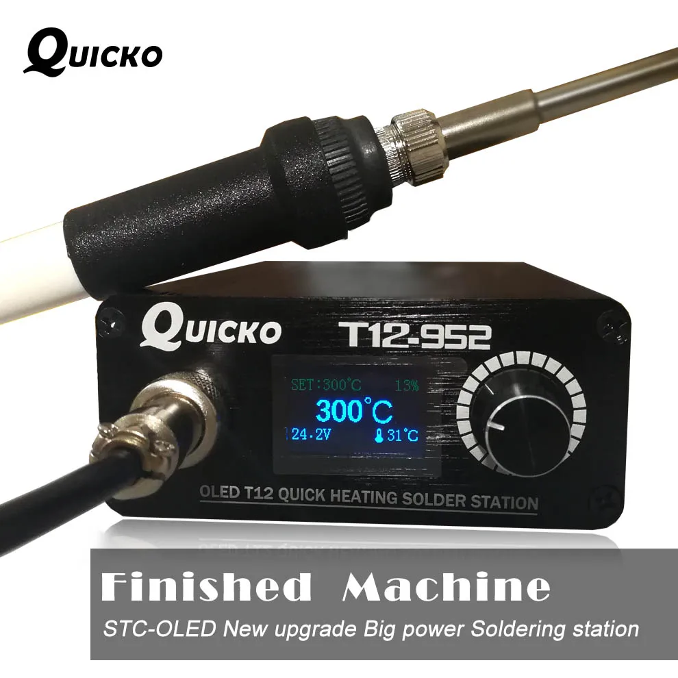 Quick Heating T12 soldering station electronic welding iron 2018 New version STC T12 OLED Digital Soldering Iron T12-952 QUICKO
Quick Heating T12 soldering station electronic welding iron 2018 New version STC T12 OLED Digital Soldering Iron T12-952 QUICKO