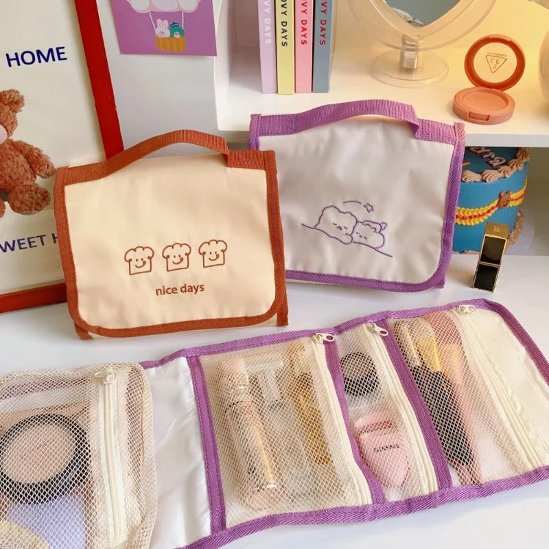 Women Multifunctional Foldable Cosmetic Storage Bag Travel Toiletry Wash Hanging Organizer Girls Toast Embroidery Makeup Pouch
Women Multifunctional Foldable Cosmetic Storage Bag Travel Toiletry Wash Hanging Organizer Girls Toast Embroidery Makeup Pouch