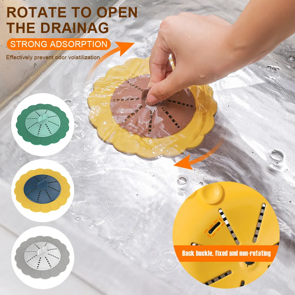 Hair Catcher Rotatable Anti-Clogging Drain Cover Floor Sink Drainer Anti-clogging Sink Strainer Kitchen Accessories
Hair Catcher Rotatable Anti-Clogging Drain Cover Floor Sink Drainer Anti-clogging Sink Strainer Kitchen Accessories