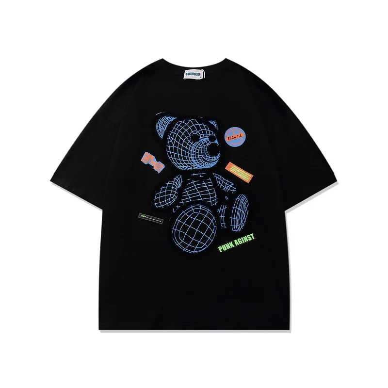 2021 Bear Men's Short-Sleeved T-shirt 2021 Summer New Male and Female Couples Wear Oversize Loose Korean Style Fashion Brand 
2021 Bear Men's Short-Sleeved T-shirt 2021 Summer New Male and Female Couples Wear Oversize Loose Korean Style Fashion Brand