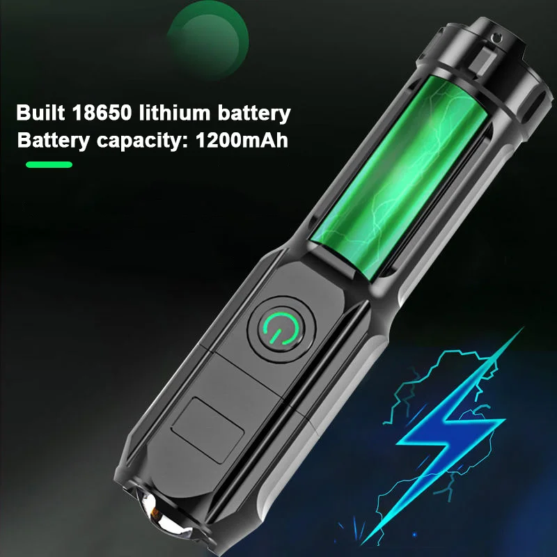 Portable Flashlight Strong Light High-power Rechargeable Zoom Highlight Tactical Flashlight LED Flashlight Outdoor Lighting
Portable Flashlight Strong Light High-power Rechargeable Zoom Highlight Tactical Flashlight LED Flashlight Outdoor Lighting