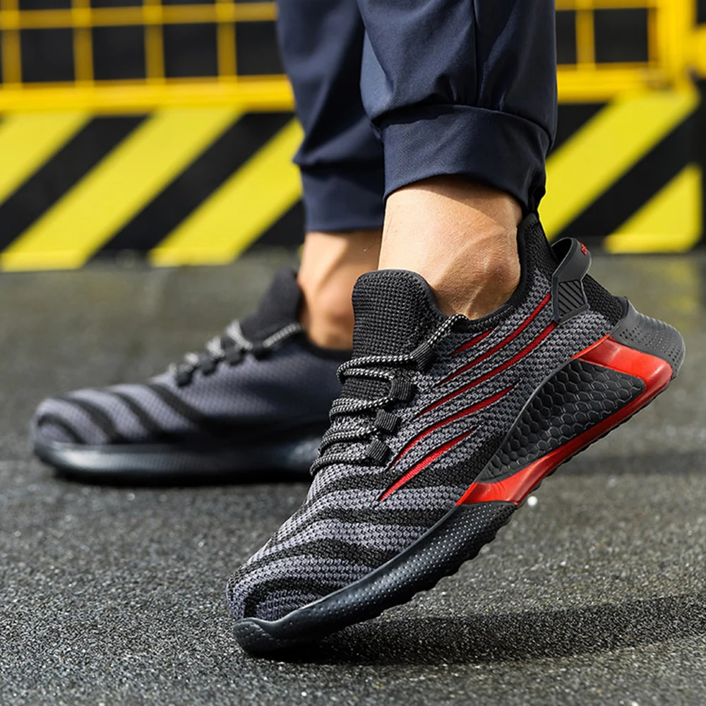 New Fashion Work Shoes Men's Safety Boots Breathable Work Boots Men's Safety Shoes With Steel Toe Anti-puncture Work Sneakers 
New Fashion Work Shoes Men's Safety Boots Breathable Work Boots Men's Safety Shoes With Steel Toe Anti-puncture Work Sneakers
