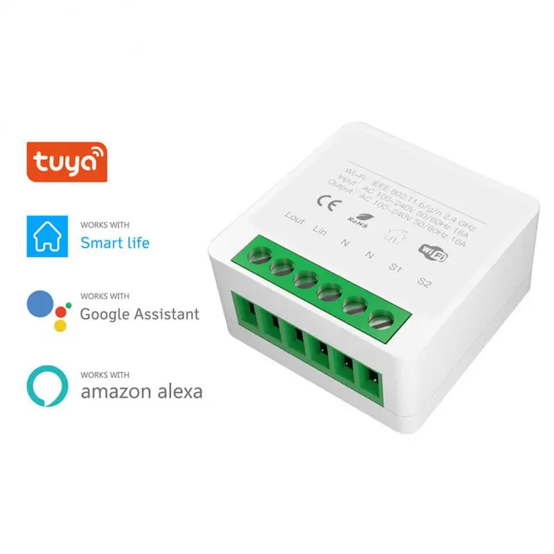 Tuya Mini ZigBee Smart Switch 10A 16A On / Off Wireless Breaker For Smart Home APP Control Works With Alexa Google Home
Tuya Mini ZigBee Smart Switch 10A 16A On / Off Wireless Breaker For Smart Home APP Control Works With Alexa Google Home