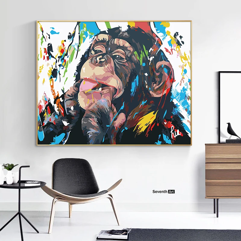 Orangutan Poster Cute Monkey Wall Graffiti Art Canvas Painting Animal picture Pop Art Canvas Prints for Kids Room Cuadros Decor
Orangutan Poster Cute Monkey Wall Graffiti Art Canvas Painting Animal picture Pop Art Canvas Prints for Kids Room Cuadros Decor