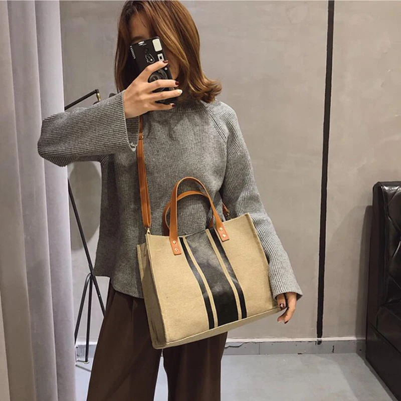 New Summer Linen Shoulder Bag For Women Fashion Girls Canvas Contrast Color Handbag Matching Retro Wild Shoulder Bag Oblique Bag
New Summer Linen Shoulder Bag For Women Fashion Girls Canvas Contrast Color Handbag Matching Retro Wild Shoulder Bag Oblique Bag