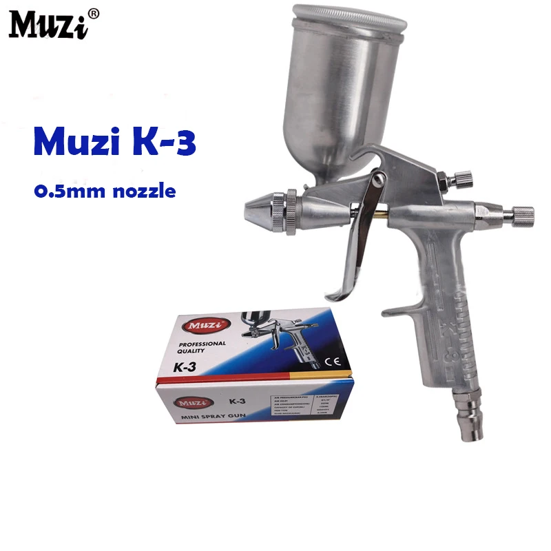 Muzi K-3 0,5 мм сопло мини воздуха распылительный спрей Краски пистолет распылитель тяжести Тип
Muzi K-3 0,5 мм сопло мини воздуха распылительный спрей Краски пистолет распылитель тяжести Тип
