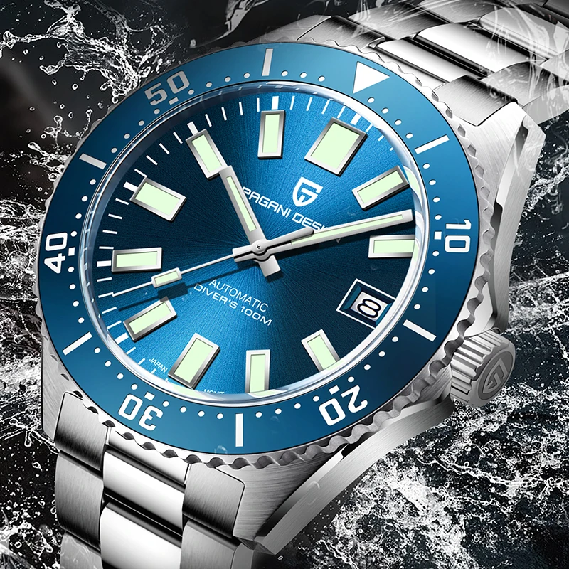 PAGANI DESIGN Luxury Sapphire Glass Sports Casual Automatic Watch Stainless Steel 100M Men's Mechanical Watch Watch for Men 
PAGANI DESIGN Luxury Sapphire Glass Sports Casual Automatic Watch Stainless Steel 100M Men's Mechanical Watch Watch for Men