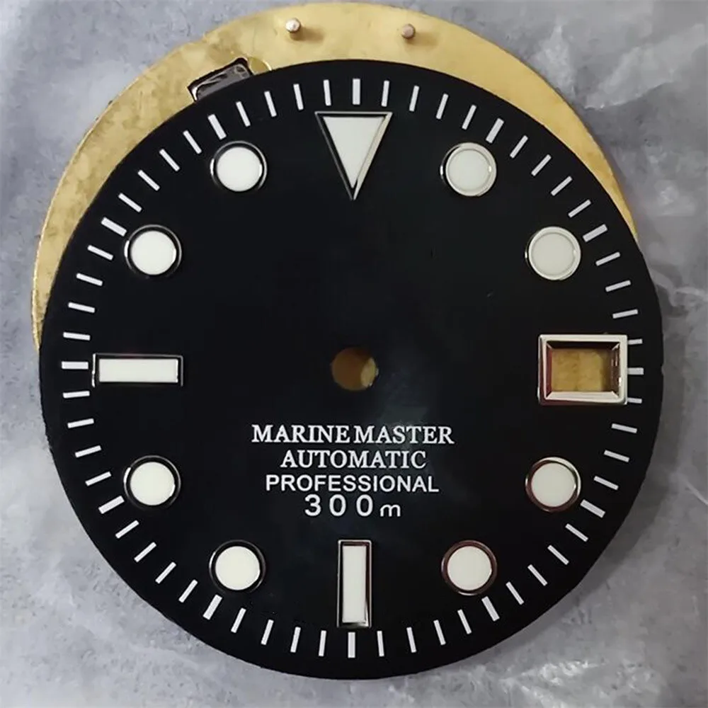 Black 28.5mm Watch Dial Diving Watch C3 Green Luminous Dial for NH35 Watch Movement
Black 28.5mm Watch Dial Diving Watch C3 Green Luminous Dial for NH35 Watch Movement