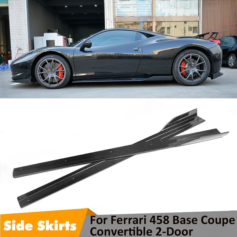 Carbon Fiber Side Skirts Extension Lip Aprons for Ferrari 458 2 Door Base Coupe Side Bumper Protect Cover 2011 2012 2013
Carbon Fiber Side Skirts Extension Lip Aprons for Ferrari 458 2 Door Base Coupe Side Bumper Protect Cover 2011 2012 2013