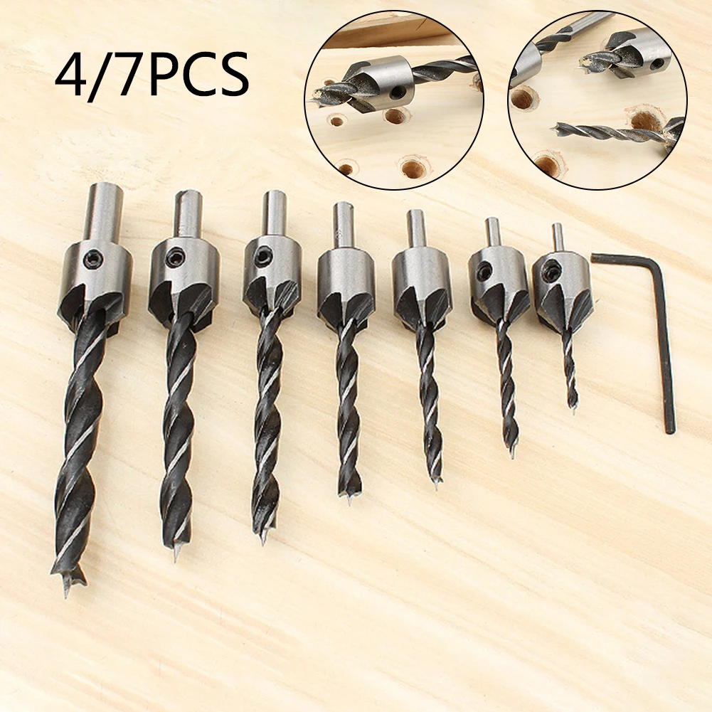 3-10mm HCS Flute Countersink Drill Bit Set Screw Woodworking Drill Press Five-blades quick speed wear resistance good position
3-10mm HCS Flute Countersink Drill Bit Set Screw Woodworking Drill Press Five-blades quick speed wear resistance good position