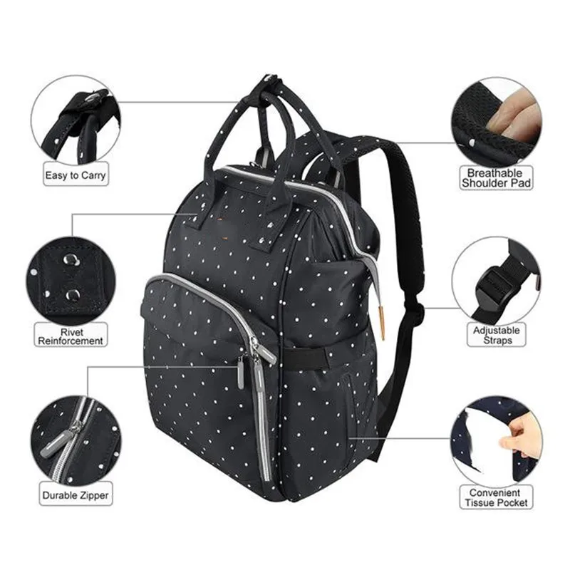 Nylon Print Fashion Large Capacity Maternity Backpack Outdoor Diaper Bag For Baby Stroller
Nylon Print Fashion Large Capacity Maternity Backpack Outdoor Diaper Bag For Baby Stroller