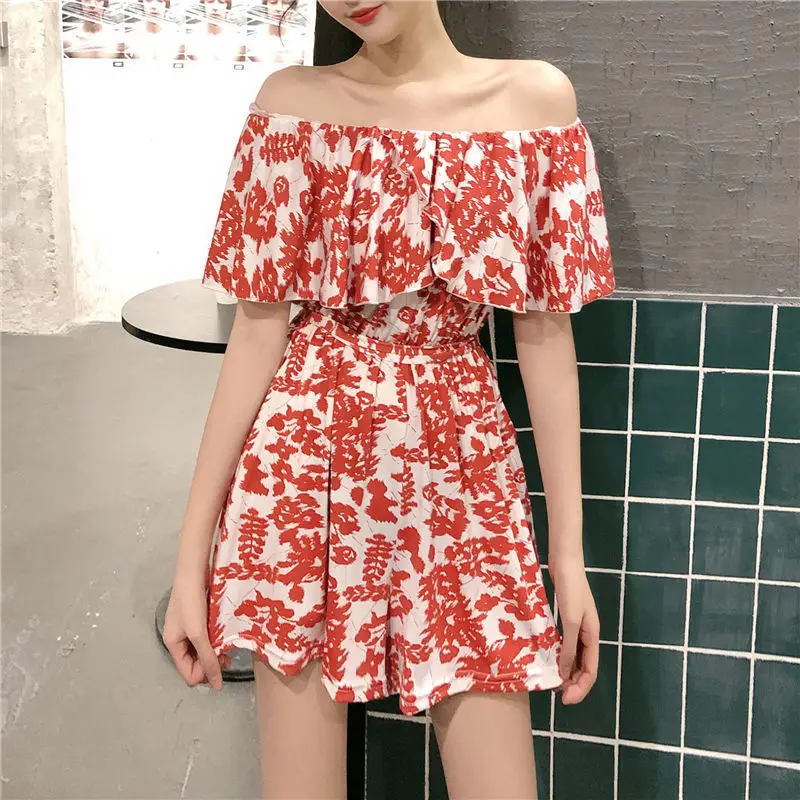 2022 Summer Women Floral Ruffle Rompers Off Shoulder Overalls Vintage Bohemian Slash Neck Chiffon Print Shorts Jumpsuit Y441
2022 Summer Women Floral Ruffle Rompers Off Shoulder Overalls Vintage Bohemian Slash Neck Chiffon Print Shorts Jumpsuit Y441