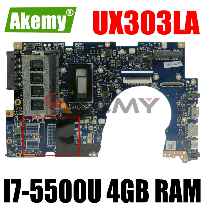 Akemy UX303LAB Laptop Motherboard For Asus UX303LA UX303LNB Laptop Motherboard I7-5500U 4GB RAM 90NB04Y0-R05000 
Akemy UX303LAB Laptop Motherboard For Asus UX303LA UX303LNB Laptop Motherboard I7-5500U 4GB RAM 90NB04Y0-R05000