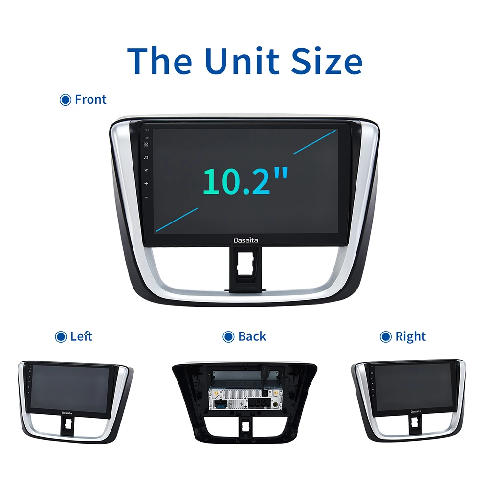 Dasaita Car Radio 1 Din Android 10 Stereo for Toyota Vios Yaris Stereo 2017 Multimedia Navigation 10.2" IPS Screen DSP
Dasaita Car Radio 1 Din Android 10 Stereo for Toyota Vios Yaris Stereo 2017 Multimedia Navigation 10.2" IPS Screen DSP