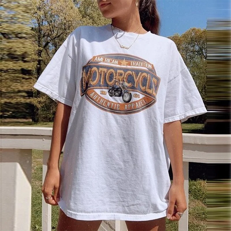 American 90s Vintage Letter Graphic T Shirts Woman 2021 Summer Tees White Cotton O-neck Oversized Fashion Y2k Aesthetic Harajuku
American 90s Vintage Letter Graphic T Shirts Woman 2021 Summer Tees White Cotton O-neck Oversized Fashion Y2k Aesthetic Harajuku