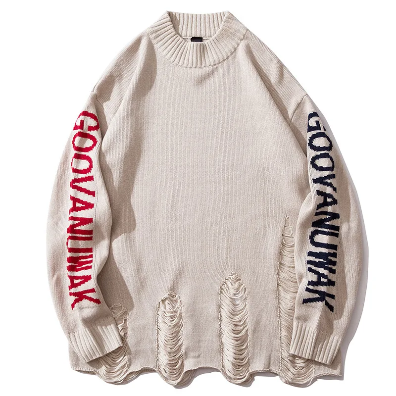 Мужской трикотажный пуловер с длинным рукавом, черный Свитер оверсайз с принтом в Корейском стиле
Мужской трикотажный пуловер с длинным рукавом, черный Свитер оверсайз с принтом в Корейском стиле