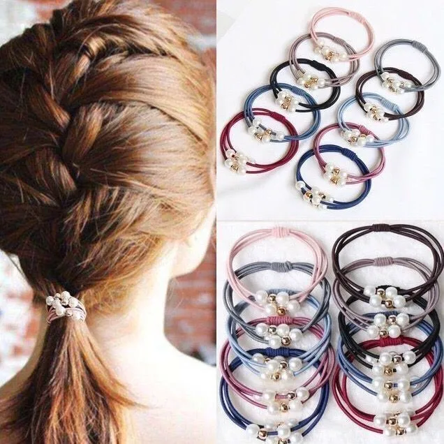 Hair Gum For Women Strong Elasticity Three-in-one Rubber Bands Pony Tail Hair Ties For Girls Quality Pearls Gold Beads Hair Band
Hair Gum For Women Strong Elasticity Three-in-one Rubber Bands Pony Tail Hair Ties For Girls Quality Pearls Gold Beads Hair Band