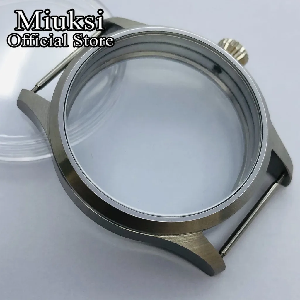 Miuksi 42mm silver copper black steel watch case sapphire glass fit ETA 6497 6498 Seagull ST3600 ST3620 ST36 series movement
Miuksi 42mm silver copper black steel watch case sapphire glass fit ETA 6497 6498 Seagull ST3600 ST3620 ST36 series movement