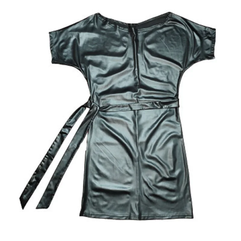 New Women PU Leather Mini Dress Sexy Black Crew Neck Wet Look Bodycon Bandage Party Club Mini Dress Stretch Dress for Women
New Women PU Leather Mini Dress Sexy Black Crew Neck Wet Look Bodycon Bandage Party Club Mini Dress Stretch Dress for Women