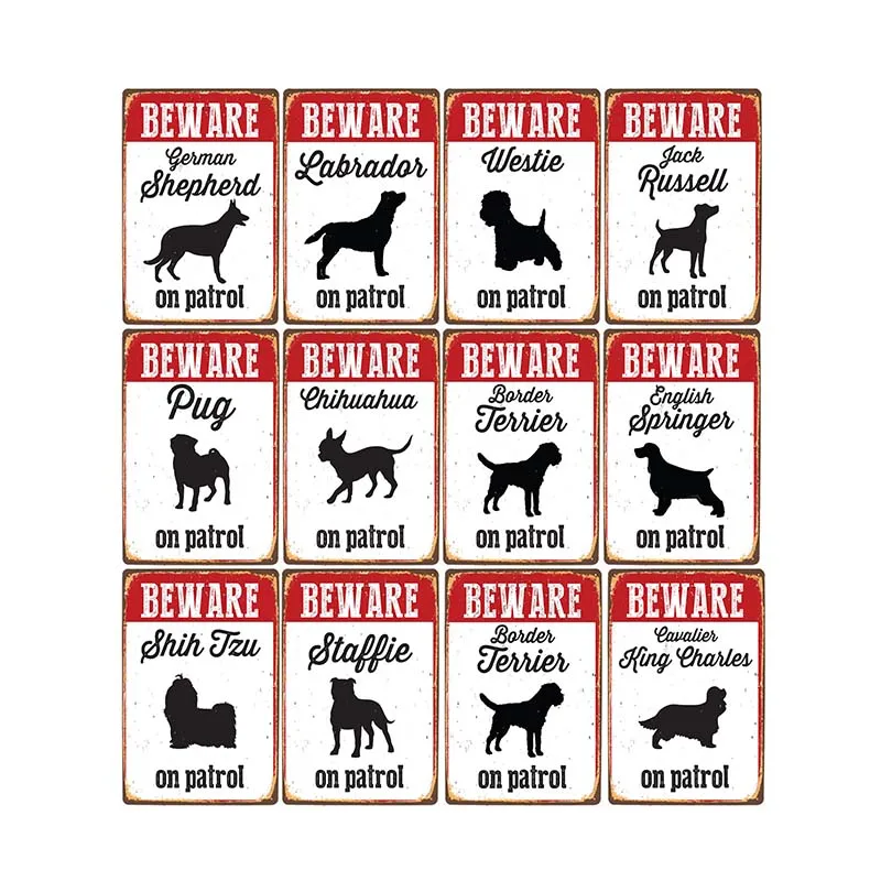 Beware Dog On Patrol Metal Sign Bulldog Tin Poster Vintage Wall Decorative Plate Pub Bar Store Decoration Home Decor 20x30cm
Beware Dog On Patrol Metal Sign Bulldog Tin Poster Vintage Wall Decorative Plate Pub Bar Store Decoration Home Decor 20x30cm