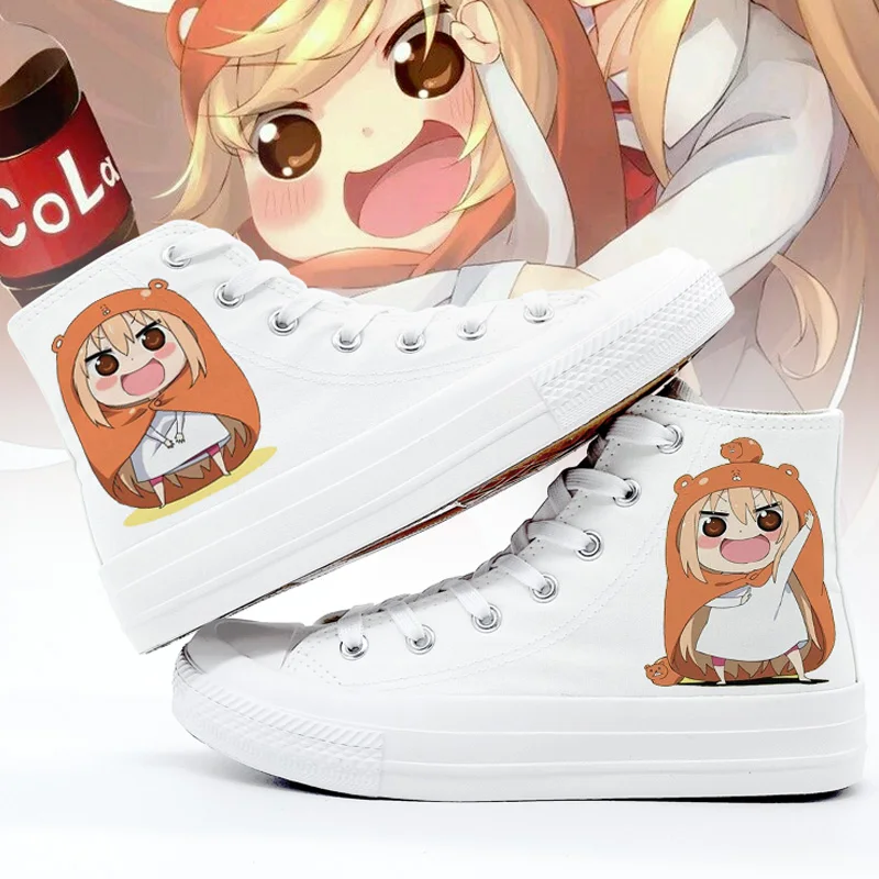 Himouto! Кеды с высокой поддержкой для студентов из аниме Умару-Чан, Повседневная Удобная женская обувь для косплея в колледже, модная обувь 
Himouto! Кеды с высокой поддержкой для студентов из аниме Умару-Чан, Повседневная Удобная женская обувь для косплея в колледже, модная обувь