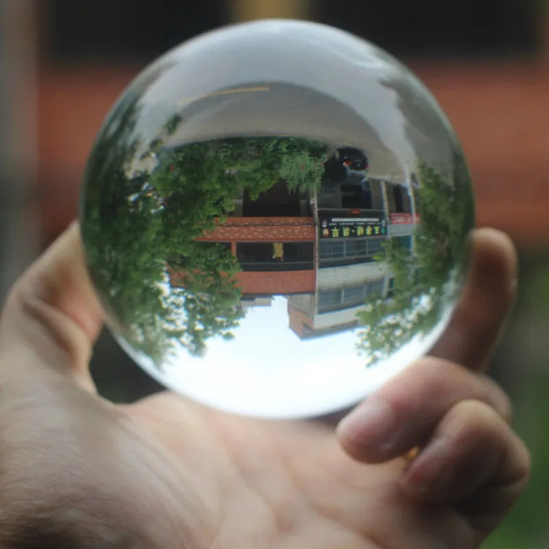 

Photography Glass Crystal Ball 80/100/110mm Sphere Photography Photo Shooting Props Lens Clear Round Artificial Ball Decor Gift