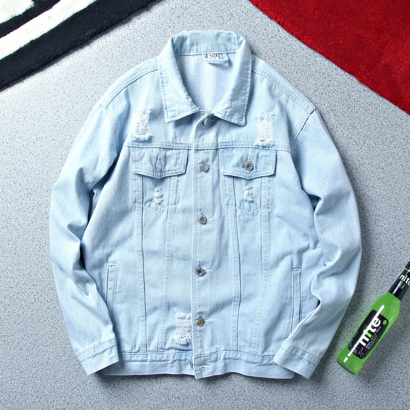 ZOGAA 2021 New Men's Solid Color Denim Jacket Light Blue Long Sleeve Single Breasted Lapel Men's Jacket Fashion Casual Top
ZOGAA 2021 New Men's Solid Color Denim Jacket Light Blue Long Sleeve Single Breasted Lapel Men's Jacket Fashion Casual Top