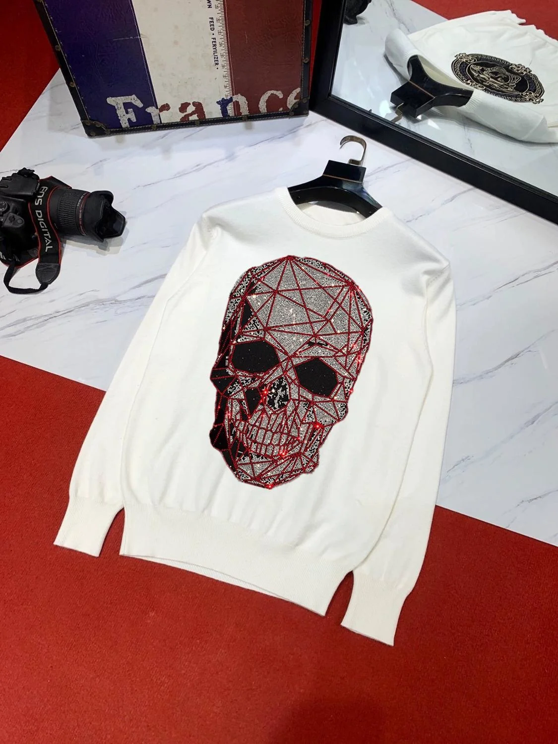 M-5XL Casual Winter Men's Sweater Featuring Rhinestone Skull Style Autumn Street Brand Thick Pullover
M-5XL Casual Winter Men's Sweater Featuring Rhinestone Skull Style Autumn Street Brand Thick Pullover