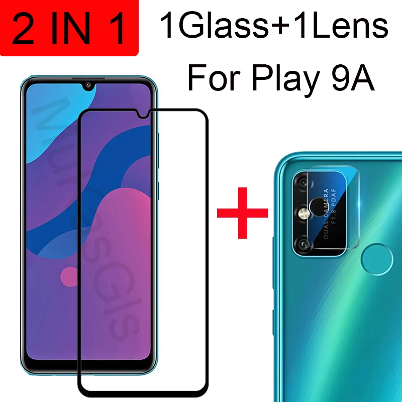 2 в 1 камера + закаленное стекло для Huawei honor 9A Защитное экрана Honor play защитное