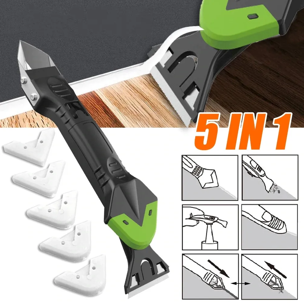 5in1 Silicone Scraper Remover Caulk Finisher Sealant Nozzle Scraper Sets Multifunctional Grout Remover Spatula Caulking Tool Kit
5in1 Silicone Scraper Remover Caulk Finisher Sealant Nozzle Scraper Sets Multifunctional Grout Remover Spatula Caulking Tool Kit