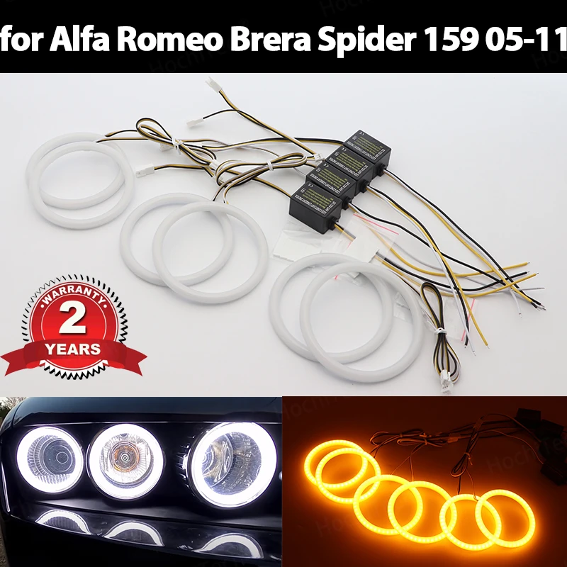 Дневсветильник свет Switchback DRL Отличный двойной цвет для Alfa Romeo автомобиль Brera Spider 159 2005-2011 Хлопок светодиодный ангельские глазки комплект колец Halo
Дневсветильник свет Switchback DRL Отличный двойной цвет для Alfa Romeo автомобиль Brera Spider 159 2005-2011 Хлопок светодиодный ангельские глазки комплект колец Halo