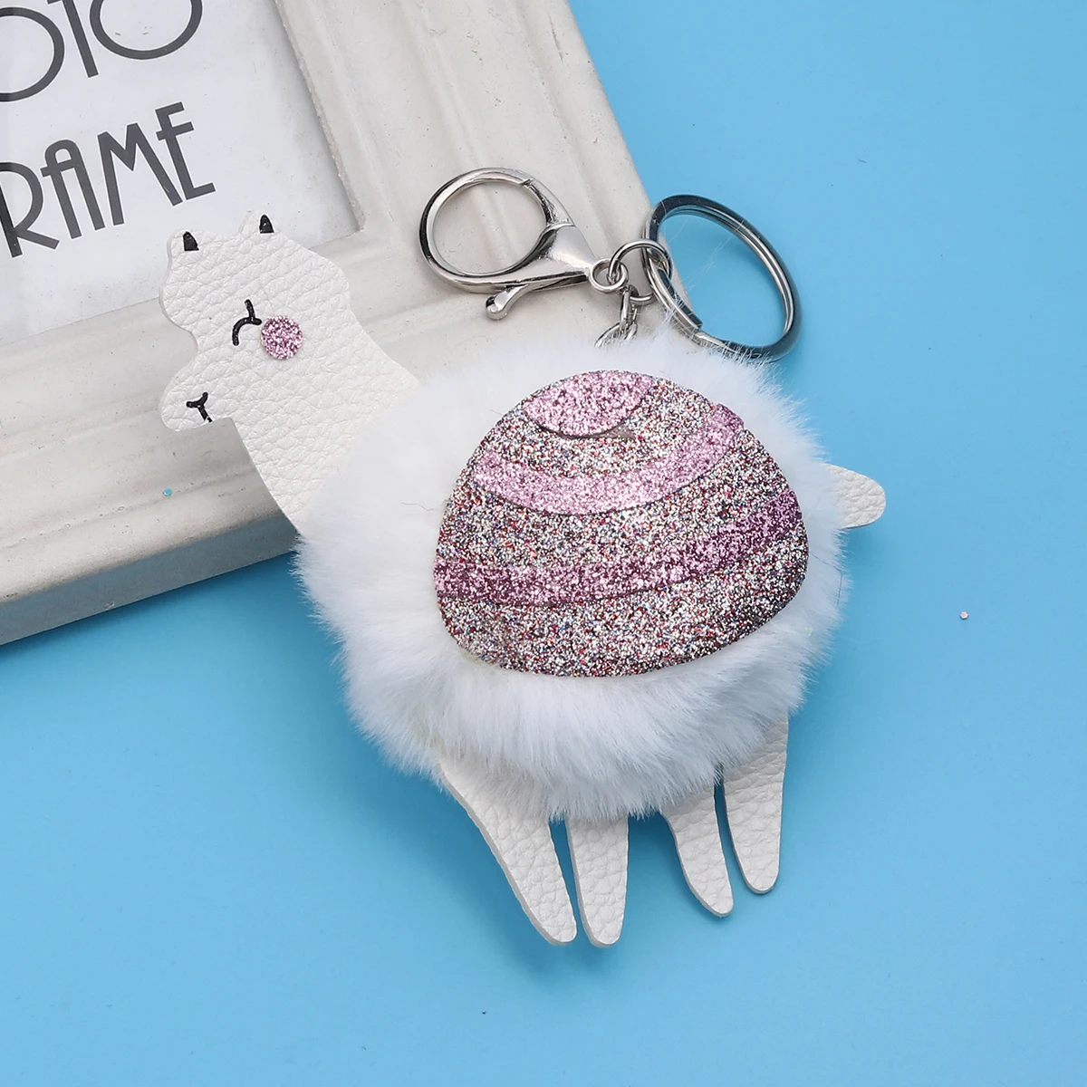 Kawaii Plush Pom Pom Ball Glitter Keychain Alpaca Anima Keyring Car Key Chain Backpack Hanging Gift 15cm, 1 Piece 
Kawaii Plush Pom Pom Ball Glitter Keychain Alpaca Anima Keyring Car Key Chain Backpack Hanging Gift 15cm, 1 Piece