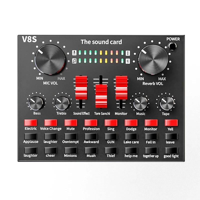 Bluetooth Professional Live Streaming Sound Card USB Audio Interface Mixer DJ Sound for Recording Microphone Guitar
Bluetooth Professional Live Streaming Sound Card USB Audio Interface Mixer DJ Sound for Recording Microphone Guitar