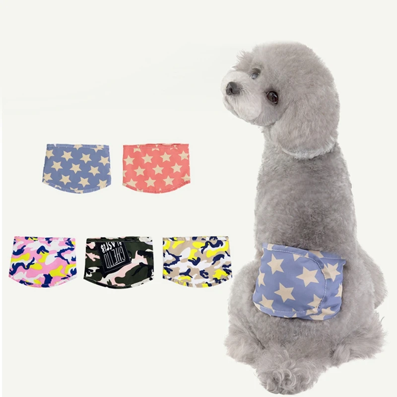 

Legendog Cute Washable Male Dog Belly Band Reusable Dog Sanitary Pants Pet Incontinence Wrap Puppy Dog Diapers