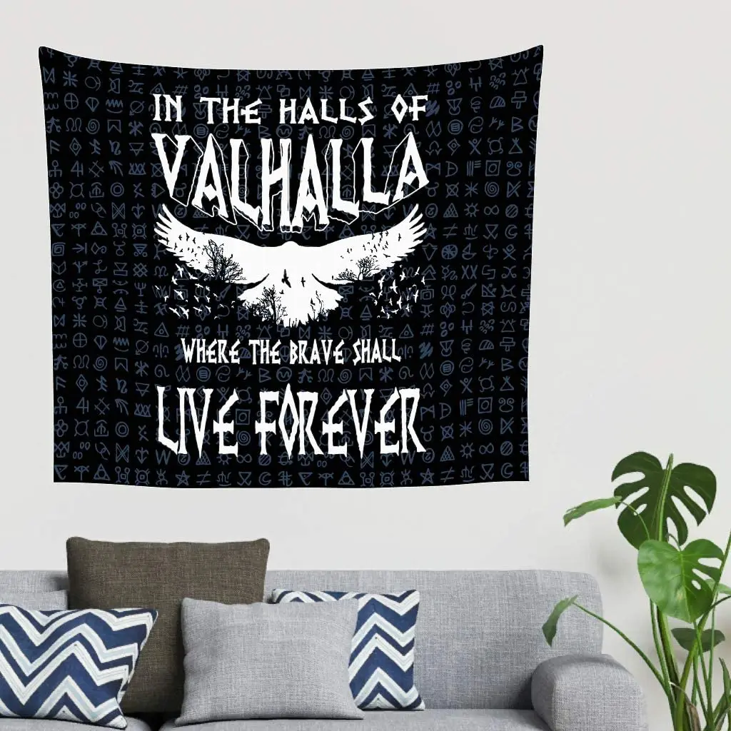 Mandala Tapestry Black Valhalla Norse Viking Crows Artwork Print Wall Hanging Psychedelic Wall Tapestry Wall Art Beach 40x59inch
Mandala Tapestry Black Valhalla Norse Viking Crows Artwork Print Wall Hanging Psychedelic Wall Tapestry Wall Art Beach 40x59inch