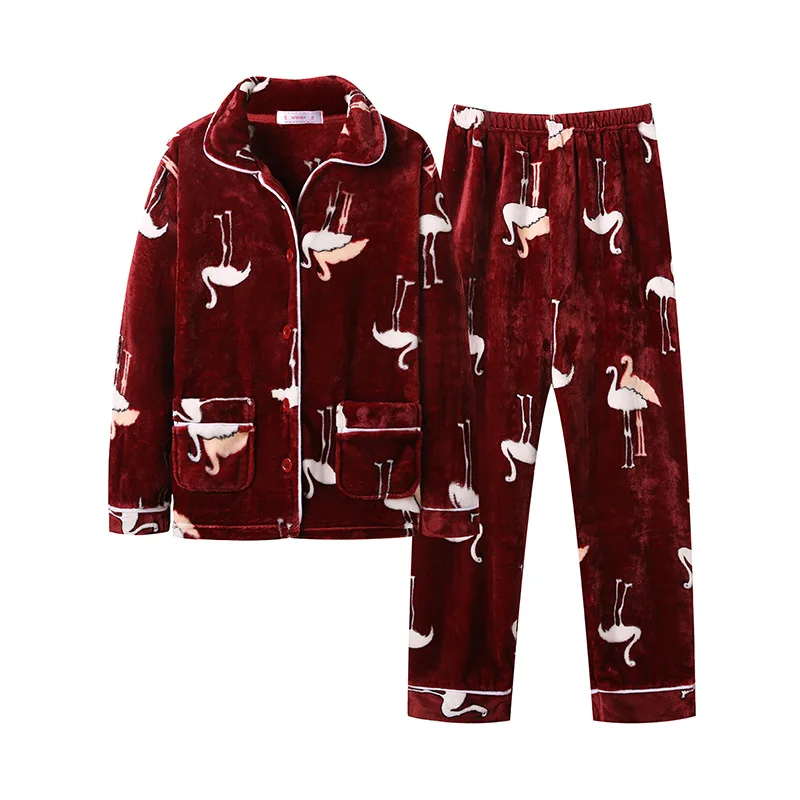 2021 Autumn Winter Warm Flannel Women Pyjamas Sets Thick Coral Velvet Long Sleeve Cartoon Sleepwear Thin Flannel Pajamas Set
2021 Autumn Winter Warm Flannel Women Pyjamas Sets Thick Coral Velvet Long Sleeve Cartoon Sleepwear Thin Flannel Pajamas Set