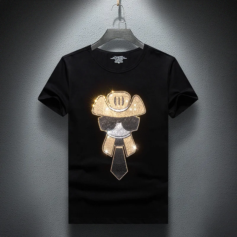 2021 Character Rhinestones T Shirts Men Fashion Clothing Streetwear Modal Cotton Slim O Neck Short Sleeve T-shirt Plus Size 7XL
2021 Character Rhinestones T Shirts Men Fashion Clothing Streetwear Modal Cotton Slim O Neck Short Sleeve T-shirt Plus Size 7XL
