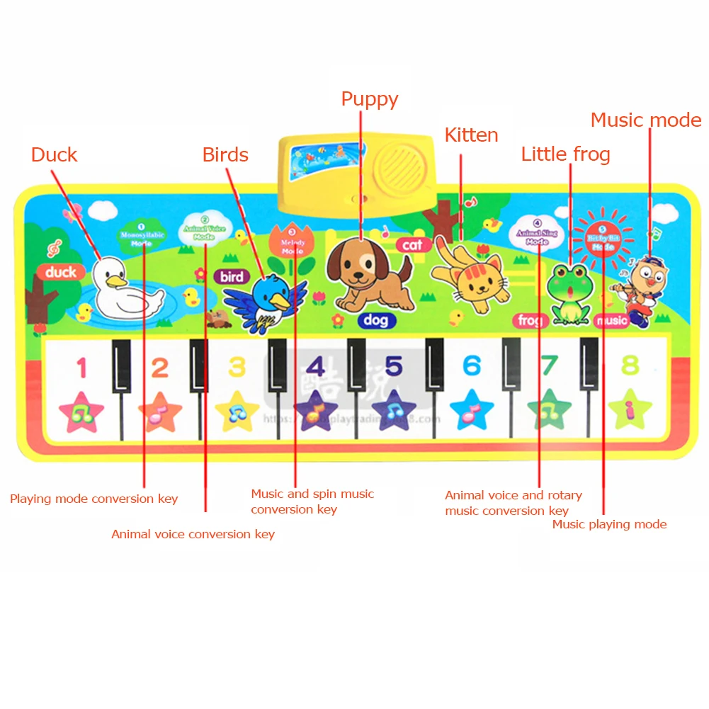 Children Musical Mat with Animal Voice Baby Piano Playing Carpet Music Game Instrument Toys Early Educational Toys for Kids Gift
Children Musical Mat with Animal Voice Baby Piano Playing Carpet Music Game Instrument Toys Early Educational Toys for Kids Gift