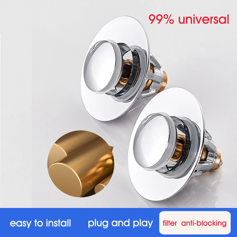 Stainless steel bounce core push-type drain filter, hair catcher, anti-clogging filter, suitable for 35-38 mm drain pipe
Stainless steel bounce core push-type drain filter, hair catcher, anti-clogging filter, suitable for 35-38 mm drain pipe