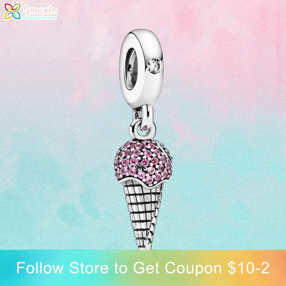 Smuxin S925 Sterling Silver Beads Pave Ice Cream Cone Dangle Charms fit Original Pandora Bracelets Women DIY Jewelry Making
Smuxin S925 Sterling Silver Beads Pave Ice Cream Cone Dangle Charms fit Original Pandora Bracelets Women DIY Jewelry Making