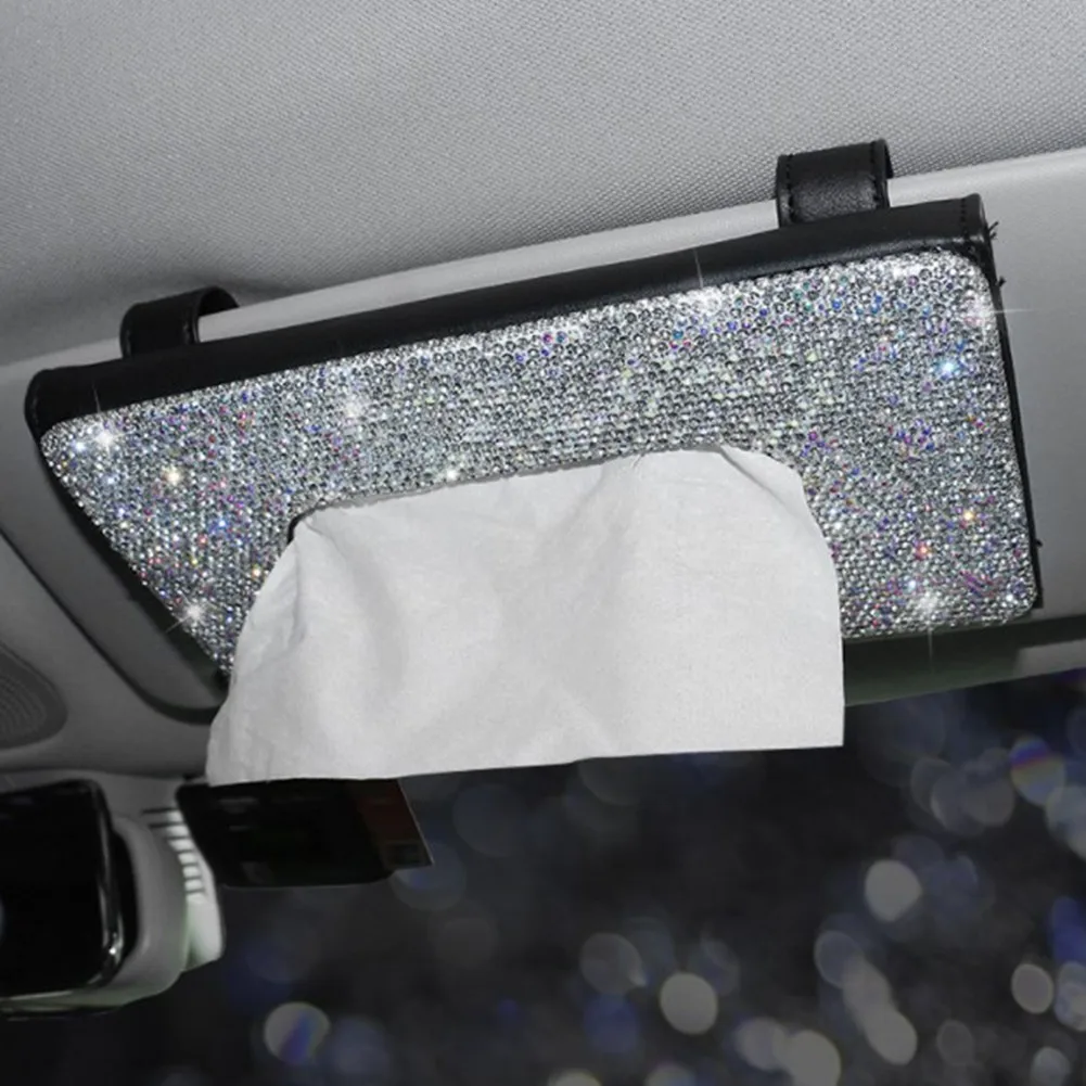 Car Tissue Box Sun Visor Tissue Box Storage Holder Crystal PU Leather Women's Diamond Inlaid Tissue Box Car Interior Accessories
Car Tissue Box Sun Visor Tissue Box Storage Holder Crystal PU Leather Women's Diamond Inlaid Tissue Box Car Interior Accessories