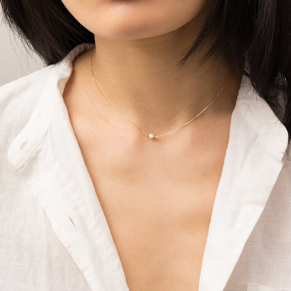 Stainless Steel Necklace Exquisite Pearl Simple Rose Gold Color Link Chain Necklace Temperament Jewelry New Gift
Stainless Steel Necklace Exquisite Pearl Simple Rose Gold Color Link Chain Necklace Temperament Jewelry New Gift