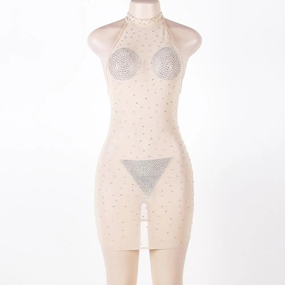 70% Hot Sell Sexy See-through Women Shiny Beads Sleeveless Nightclub Party Bodycon Mini Dress
70% Hot Sell Sexy See-through Women Shiny Beads Sleeveless Nightclub Party Bodycon Mini Dress