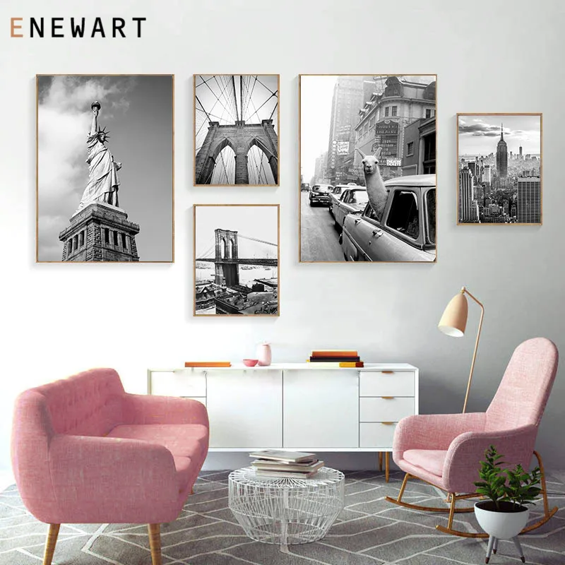 Modern Black White Cityscape Wall Art Canvas Posters Prints Nordic New York City Paintings Picture for Living Room Home Decor
Modern Black White Cityscape Wall Art Canvas Posters Prints Nordic New York City Paintings Picture for Living Room Home Decor